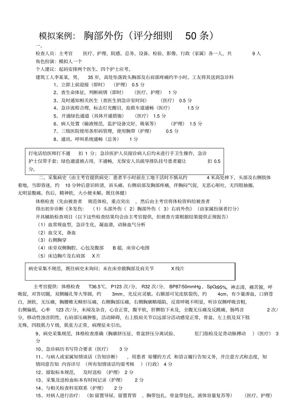 我院模板病历及情景训练(1)-_第1页