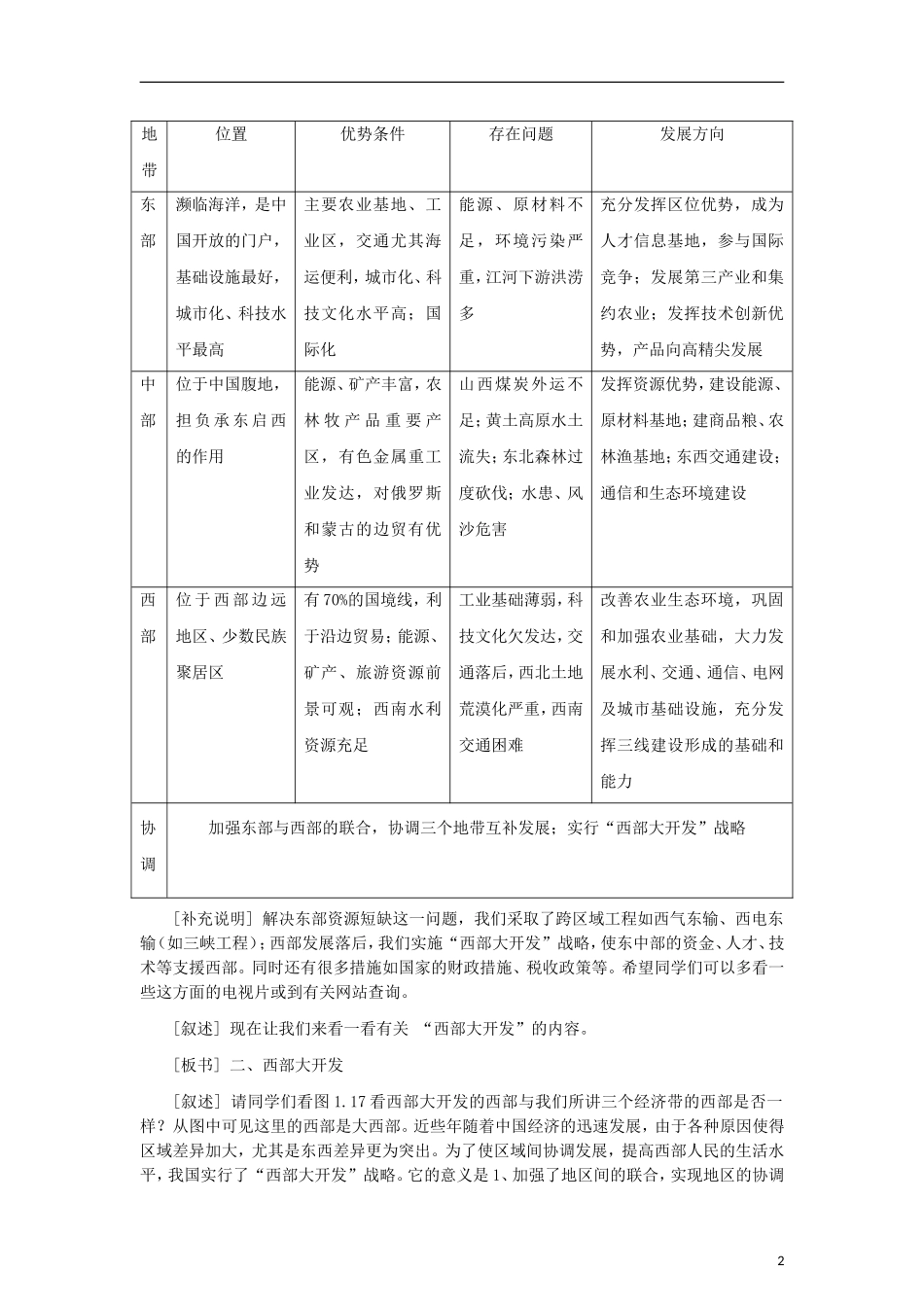 高中地理 1.3《区域发展差异》教案3 湘教版必修3_第2页