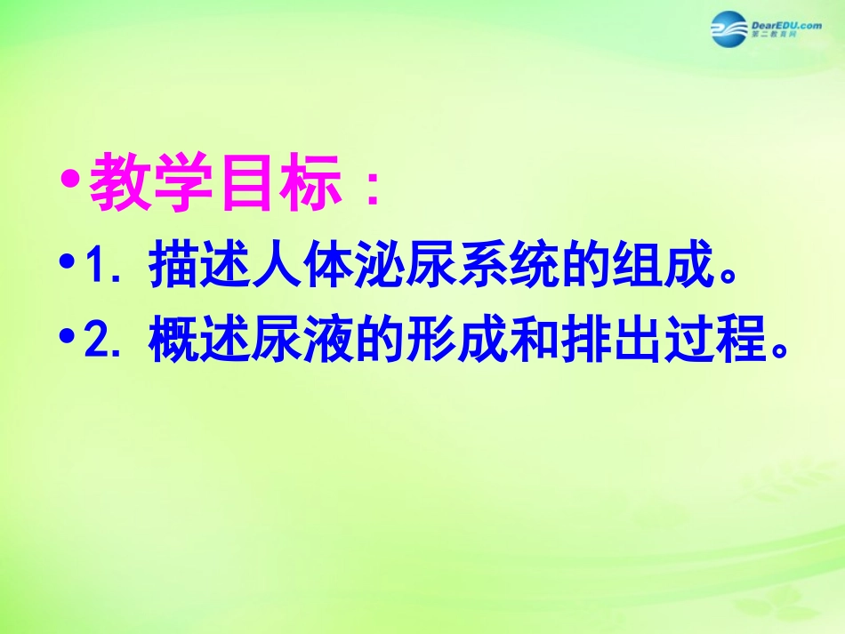 七年级生物下册 3.4.1 尿的形成和排出课件2 济南版_第2页