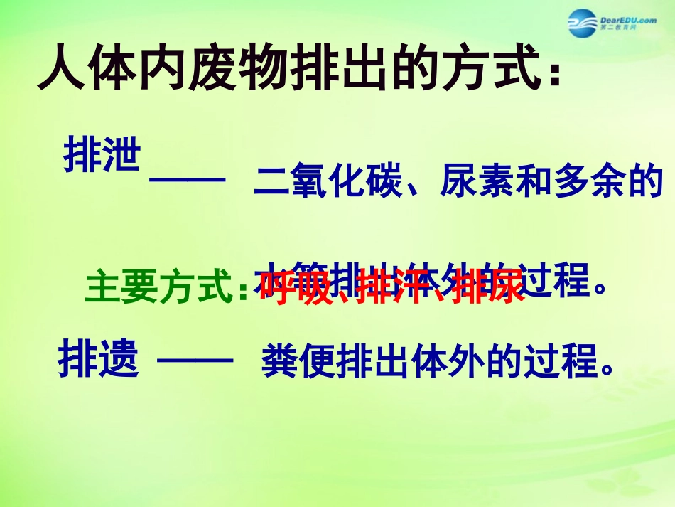 七年级生物下册 3.4.1 尿的形成和排出课件2 济南版_第3页