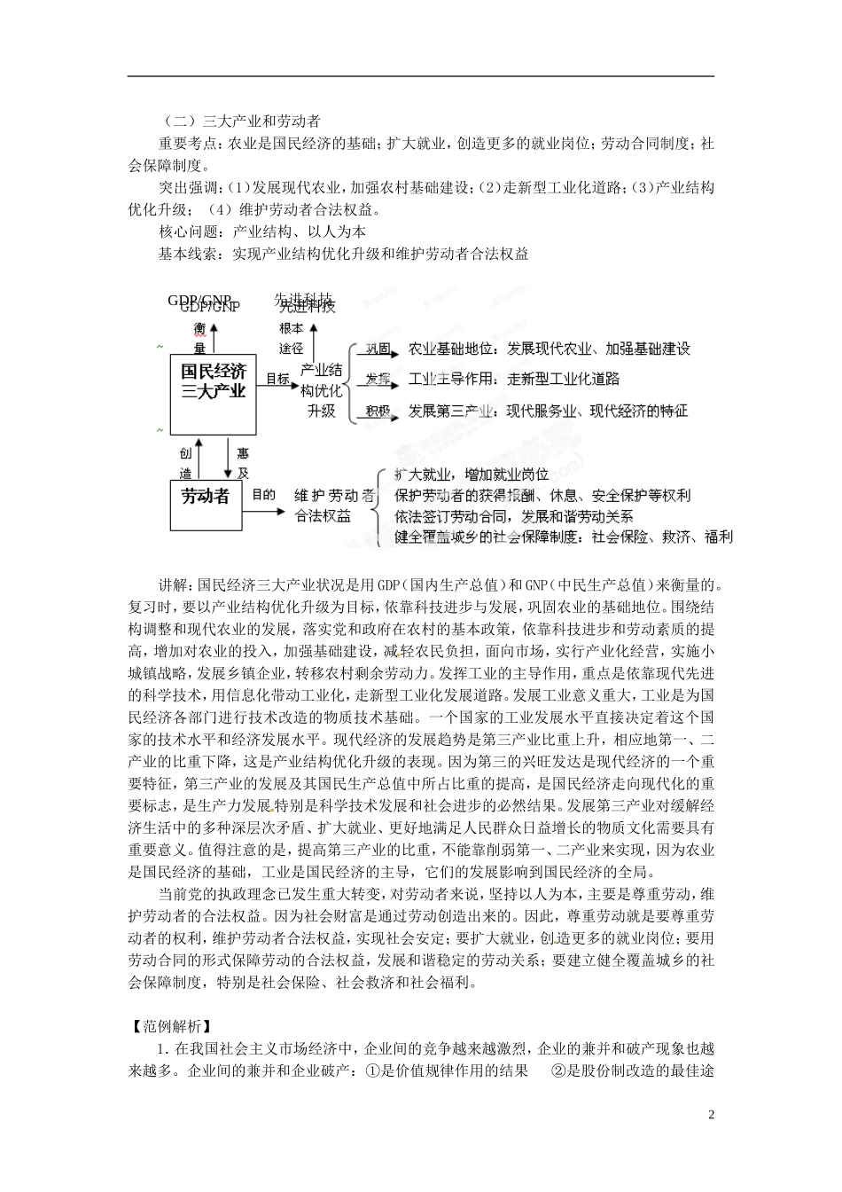 高三政治《专题三 企业和经营者》教案 新人教版_第2页