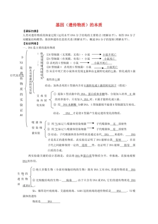 高中生物：第3章《基因的本质》复习教案（新人教版必修2