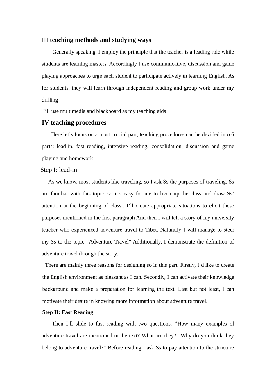 高一英语 《Unit 3》说课稿 新人教版_第2页