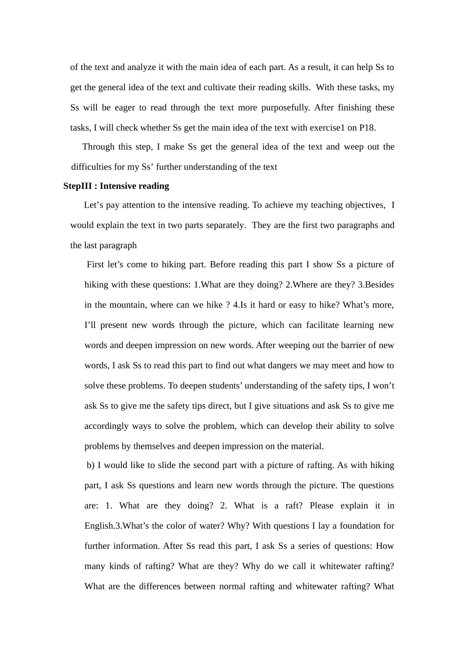 高一英语 《Unit 3》说课稿 新人教版_第3页