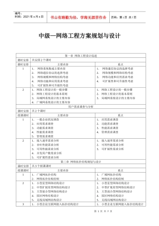 中级—网络工程方案规划与设计