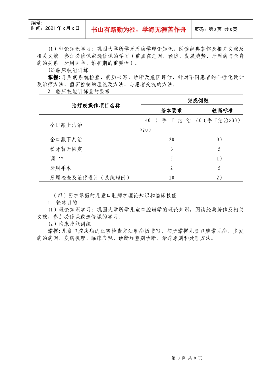 P17口腔科医师培养标准doc-好医生欢迎您-好医生_第3页