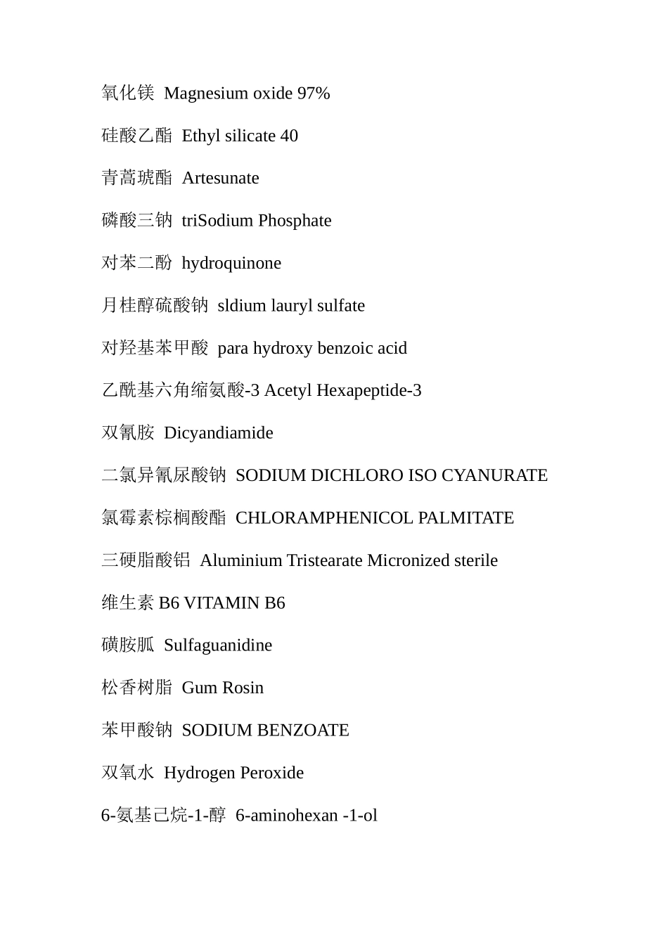 化工原料和产品中的英文对照_第3页