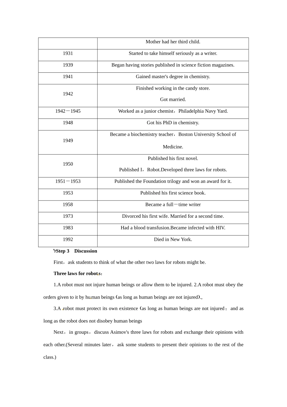 高中英语 （一）Unit2 Robots Period 5优秀教案 新人教版选修7_第3页