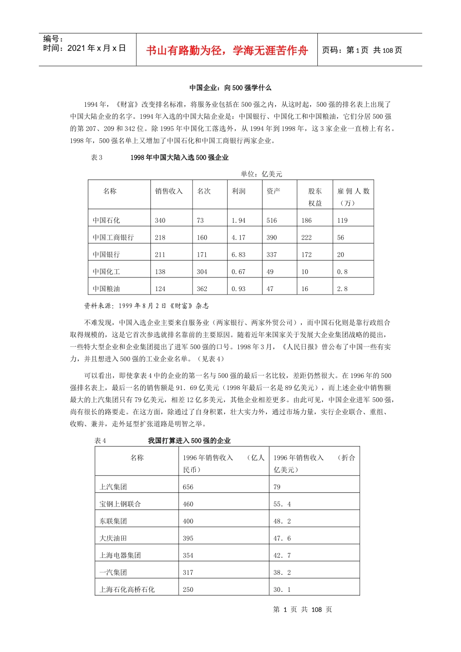 【企业管理】中国企业：向500强学什么_第1页