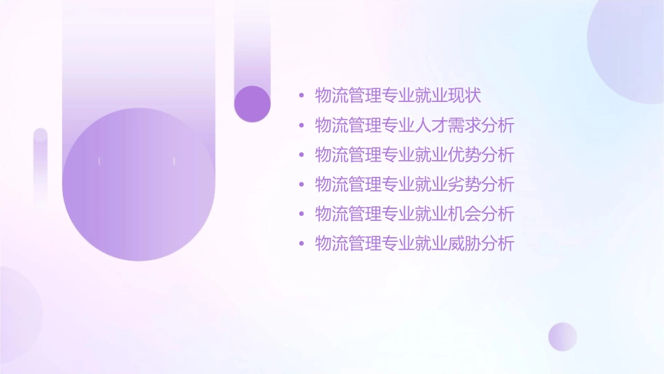 物流管理专业就业SWOT分析课件_第2页