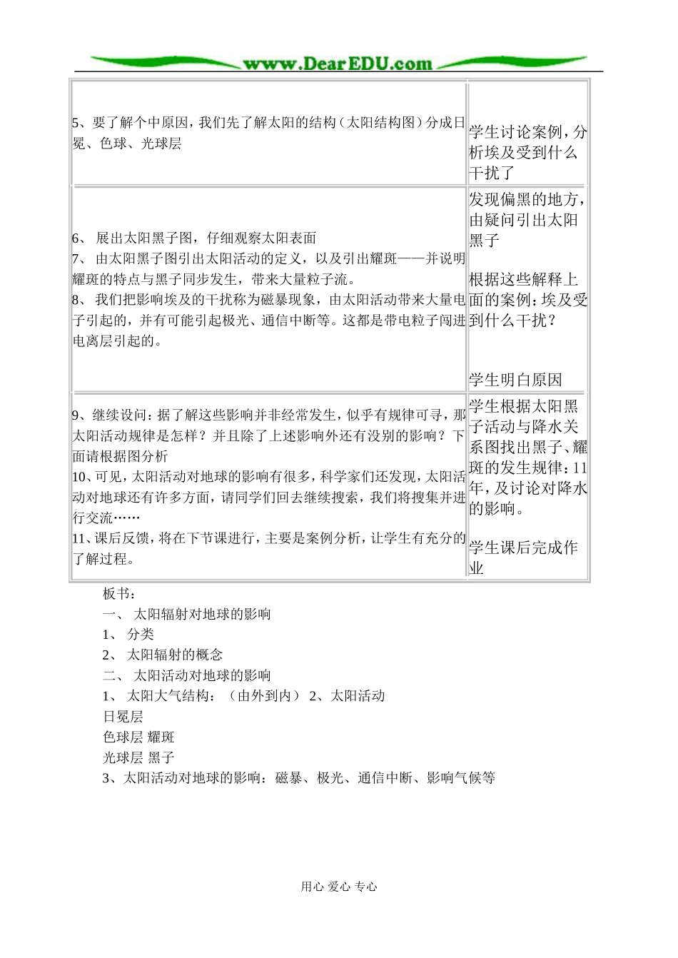 高中地理第一章第二节太阳对地球的影响教案3新课标 人教版 必修1_第3页