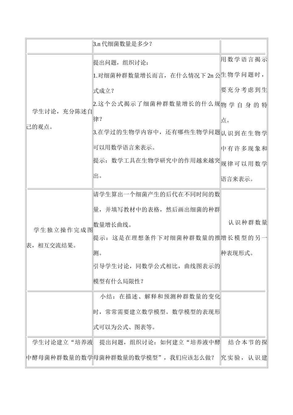 高二生物必修3《种群数量的变化》教学设计_第3页