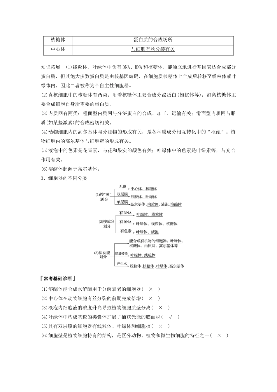 高考生物新导学大一轮复习 第二单元 细胞的结构与细胞内外的物质交换 第5讲 细胞器与生物膜系统讲义（含解析）北师大版-北师大版高三全册生物教案_第2页