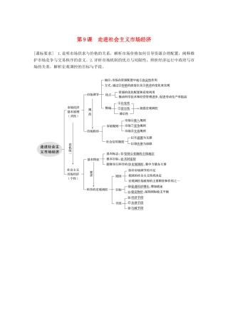 （鲁京津琼专用）高考政治大一轮复习 第四单元 发展社会主义市场经济 第9课 走进社会主义市场经济讲义-人教版高三全册政治教案