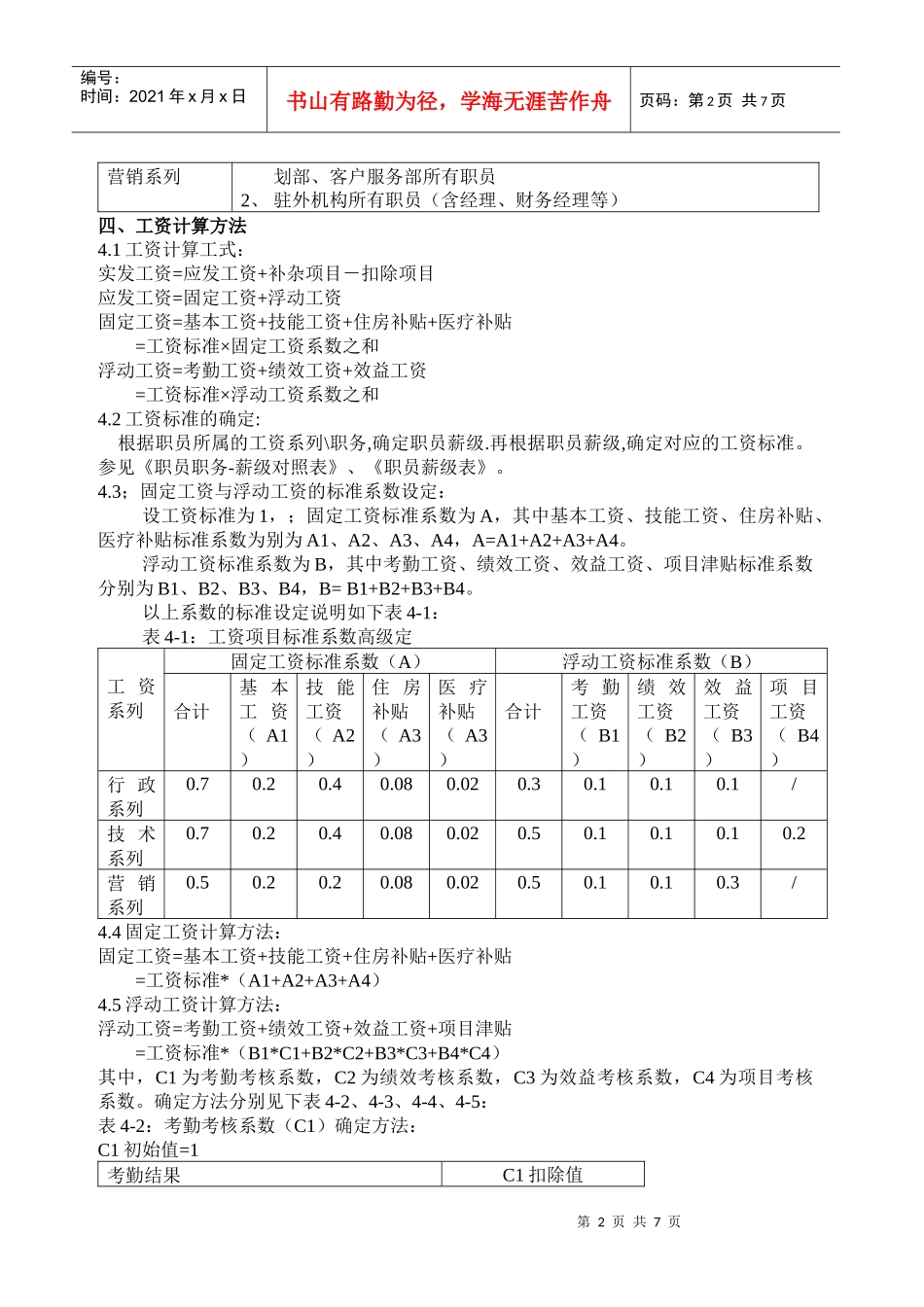 XXX手机电子企业的工资制度_第2页