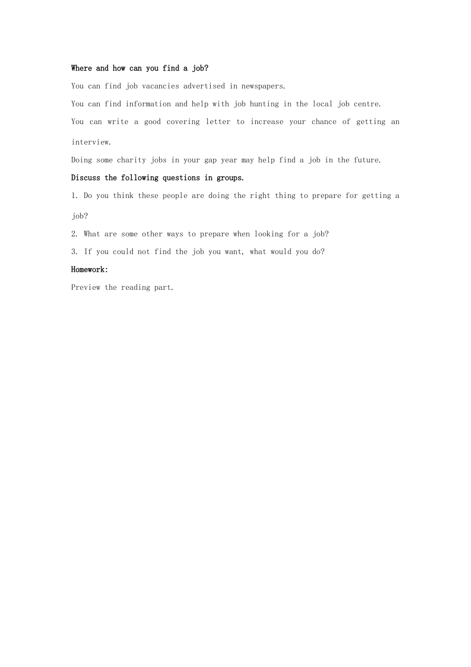高中英语 Unit 2《Getting a job》Grammar and usage 教案（2） 译林牛津版选修11_第2页