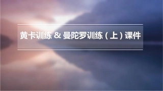 黄卡训练&曼陀罗训练(上)课件