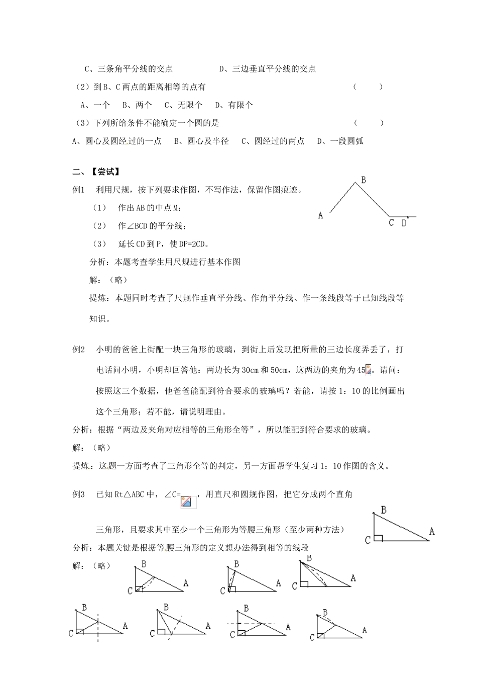 山东省日照市东港实验学校九年级数学总复习 第19课时 作(画)图教案 新人教版_第2页