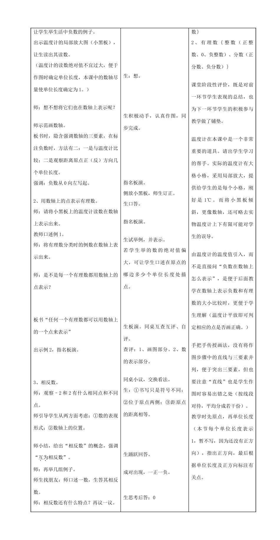 七年级数学上册 2.2 数轴教学设计 （新版）北师大版-（新版）北师大版初中七年级上册数学教案_第2页