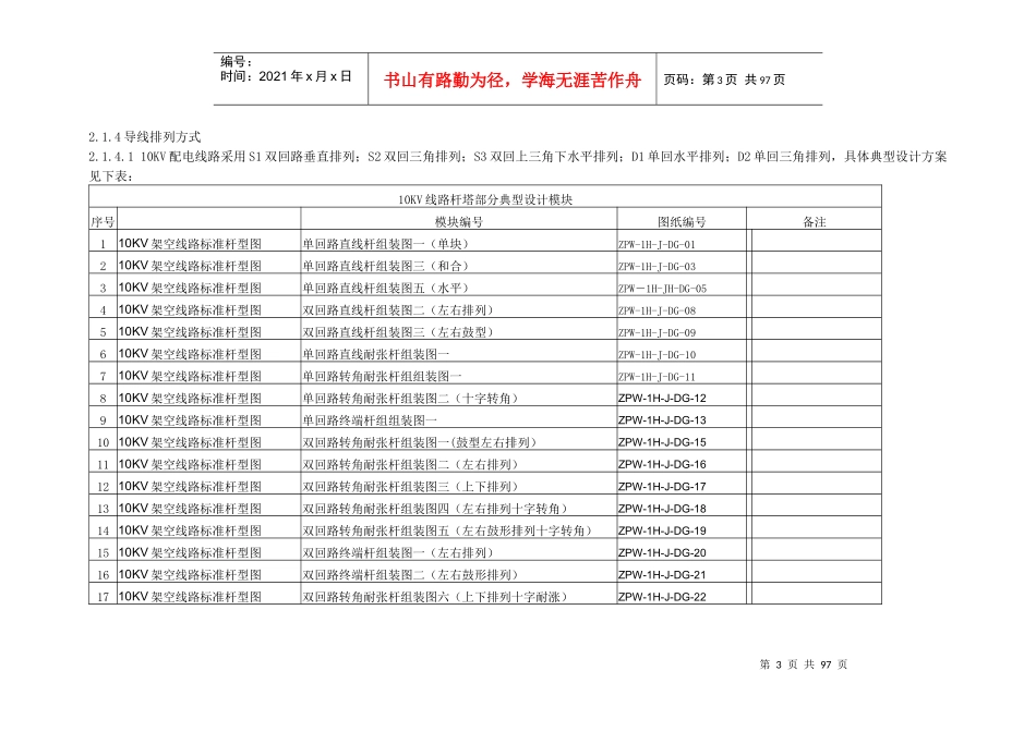 10KV及以下配电网工程通用设计及杆型图(试行)_第3页