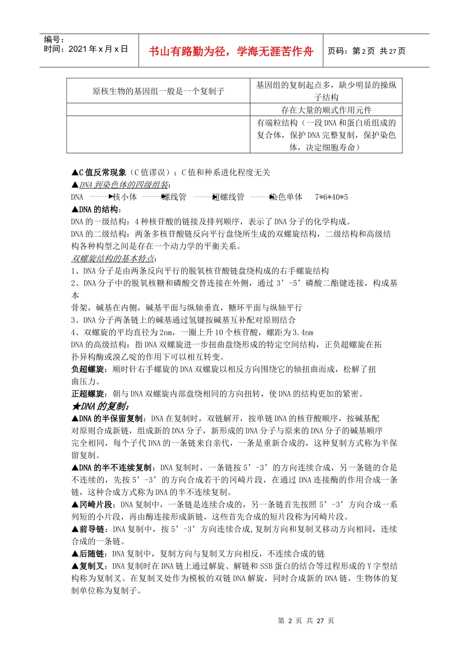 分子生物学笔记6655581238_第2页