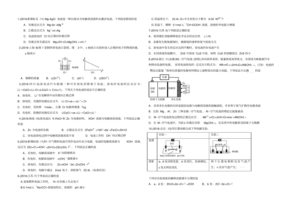 2013-2015高考化学真题电池_第1页