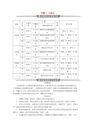 （京津鲁琼专用）高考英语二轮复习 专题二 七选五教案-人教版高三全册英语教案
