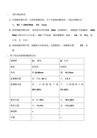 医学检验--微生物的种类