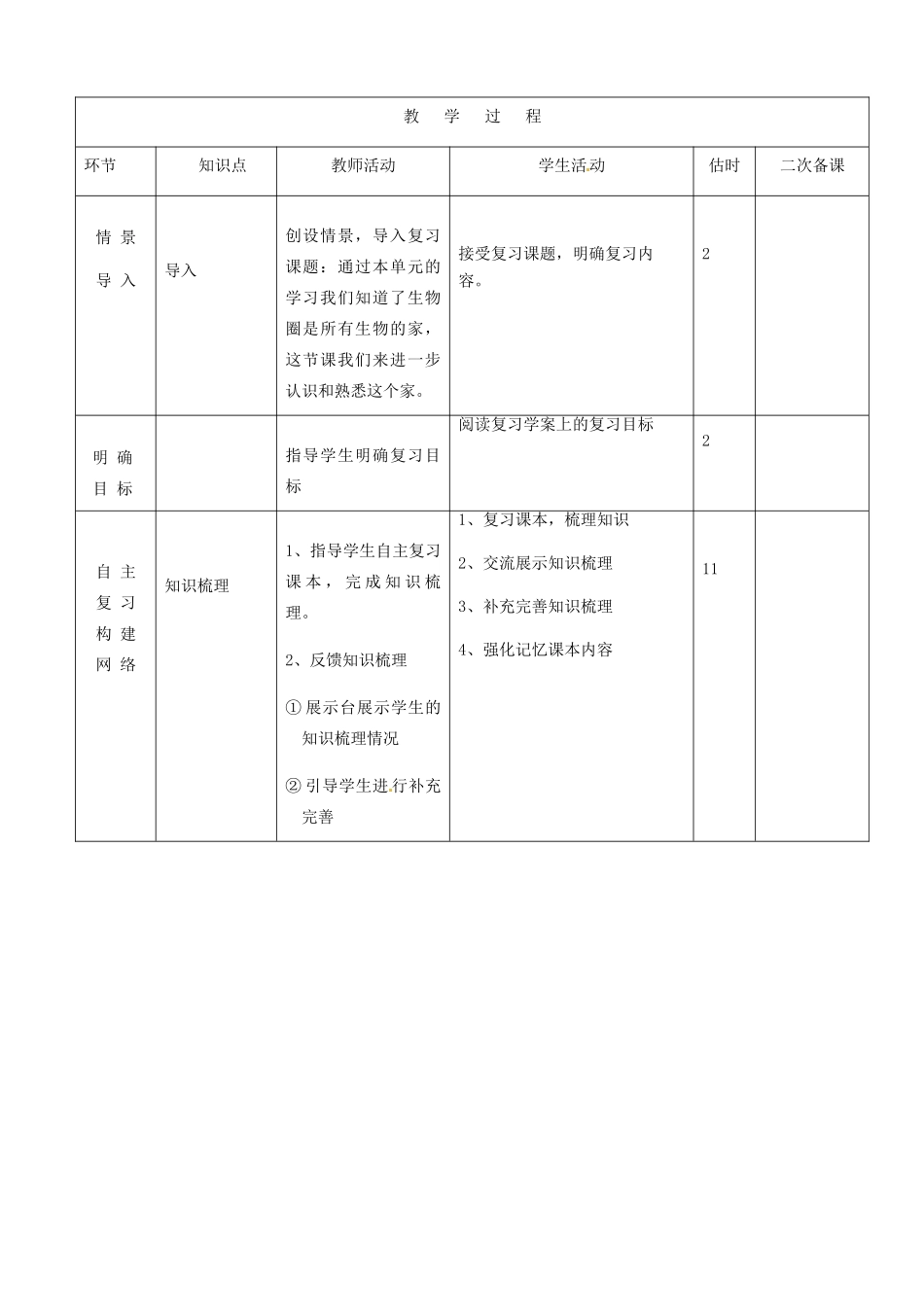 山东省临沭县第三初级中学七年级生物上册 生物和生物圈教案1 新人教版_第3页