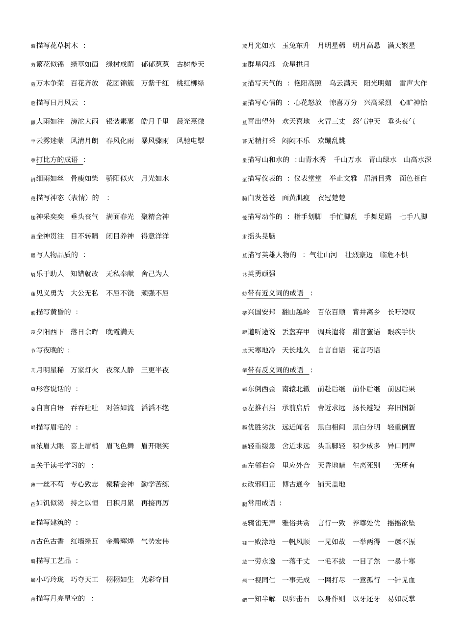 初中语文词语分类大全_第2页