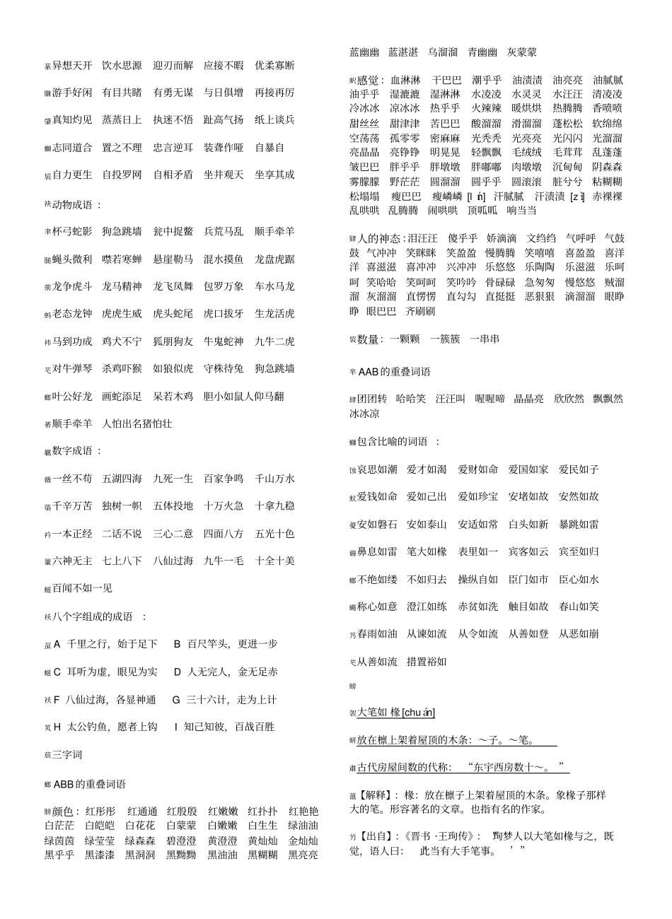 初中语文词语分类大全_第3页