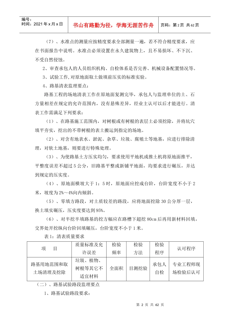 公路路基工程监理实施细则(范本)_第2页