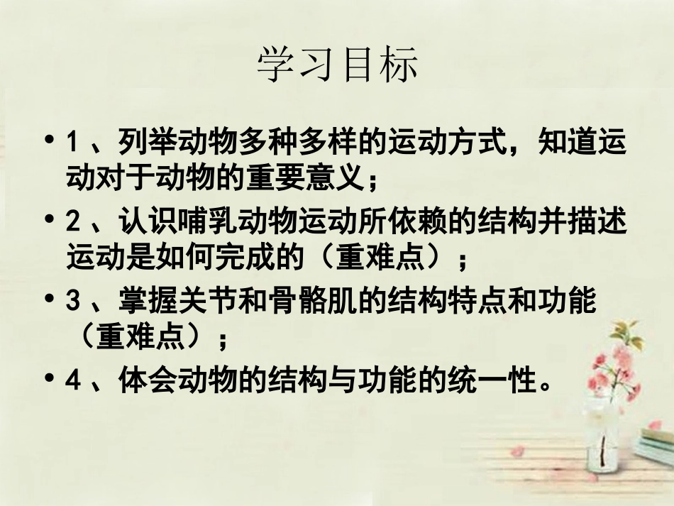 七年级生物上册 2.2.3 动物的运动课件 （新版）济南版_第2页