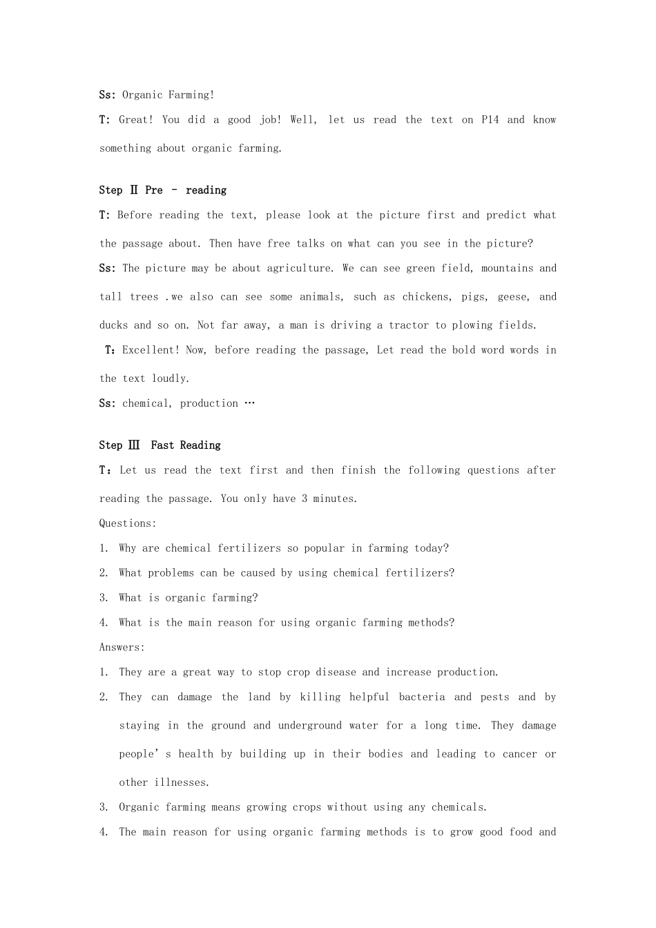 高中英语 Unit 2《Working the land》教案（4） 新人教版必修4_第3页