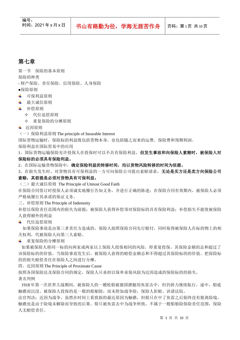 7运输保险pptConvertor_第1页