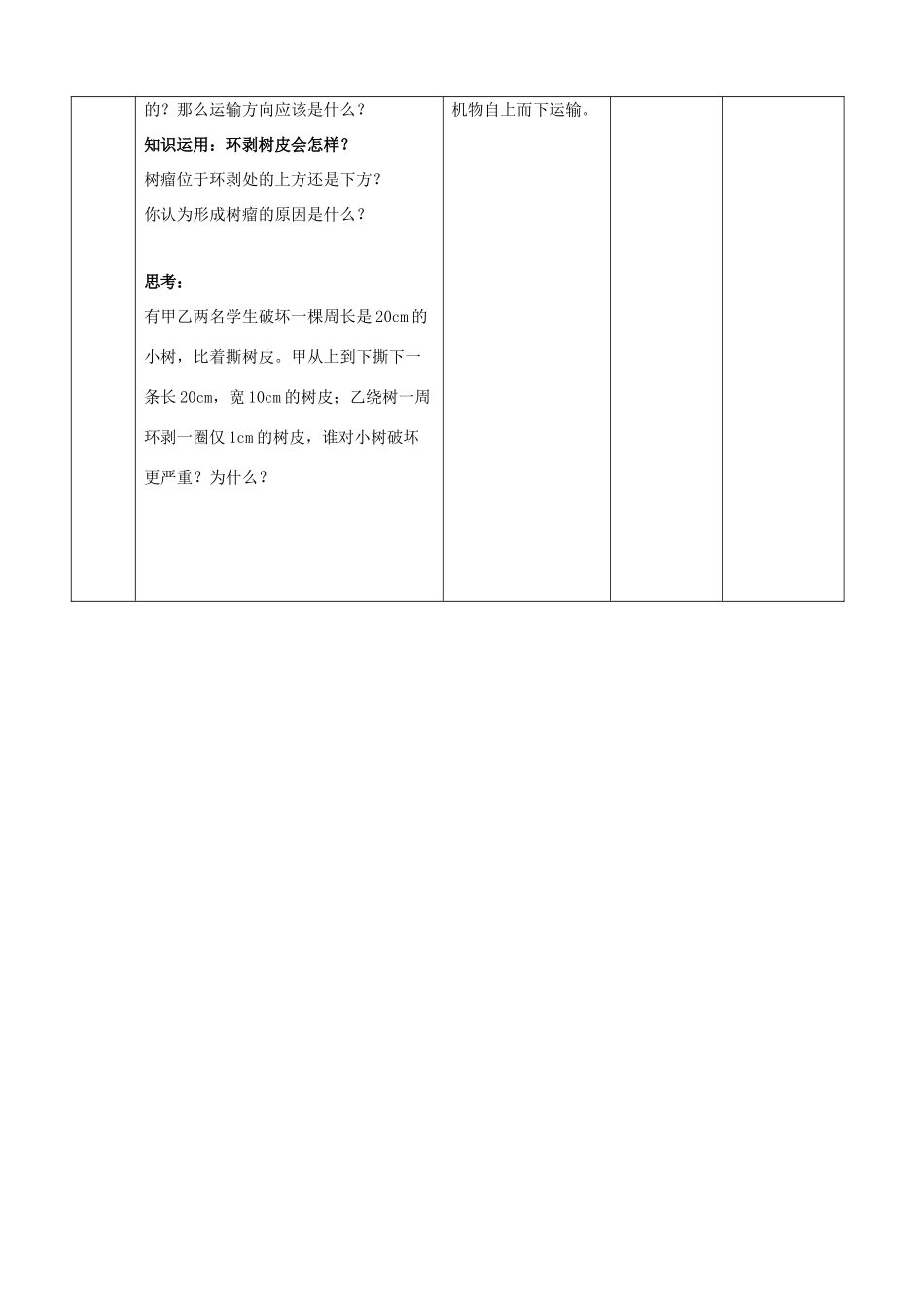 七年级生物下册 5.1《植物体内的物质运输》（第2课时）教案 北京课改版_第3页