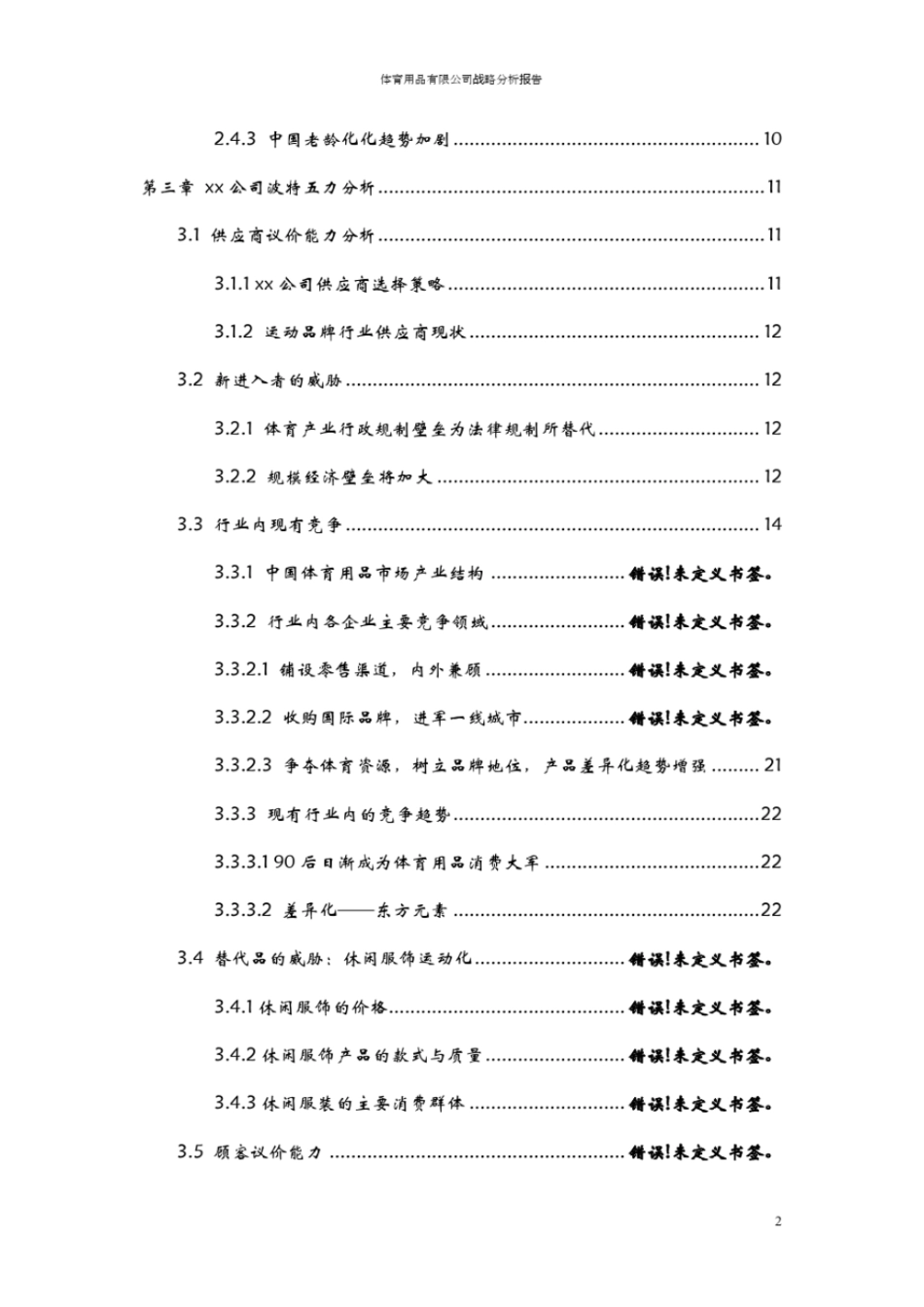 体育用品有限公司战略分析报告_第3页