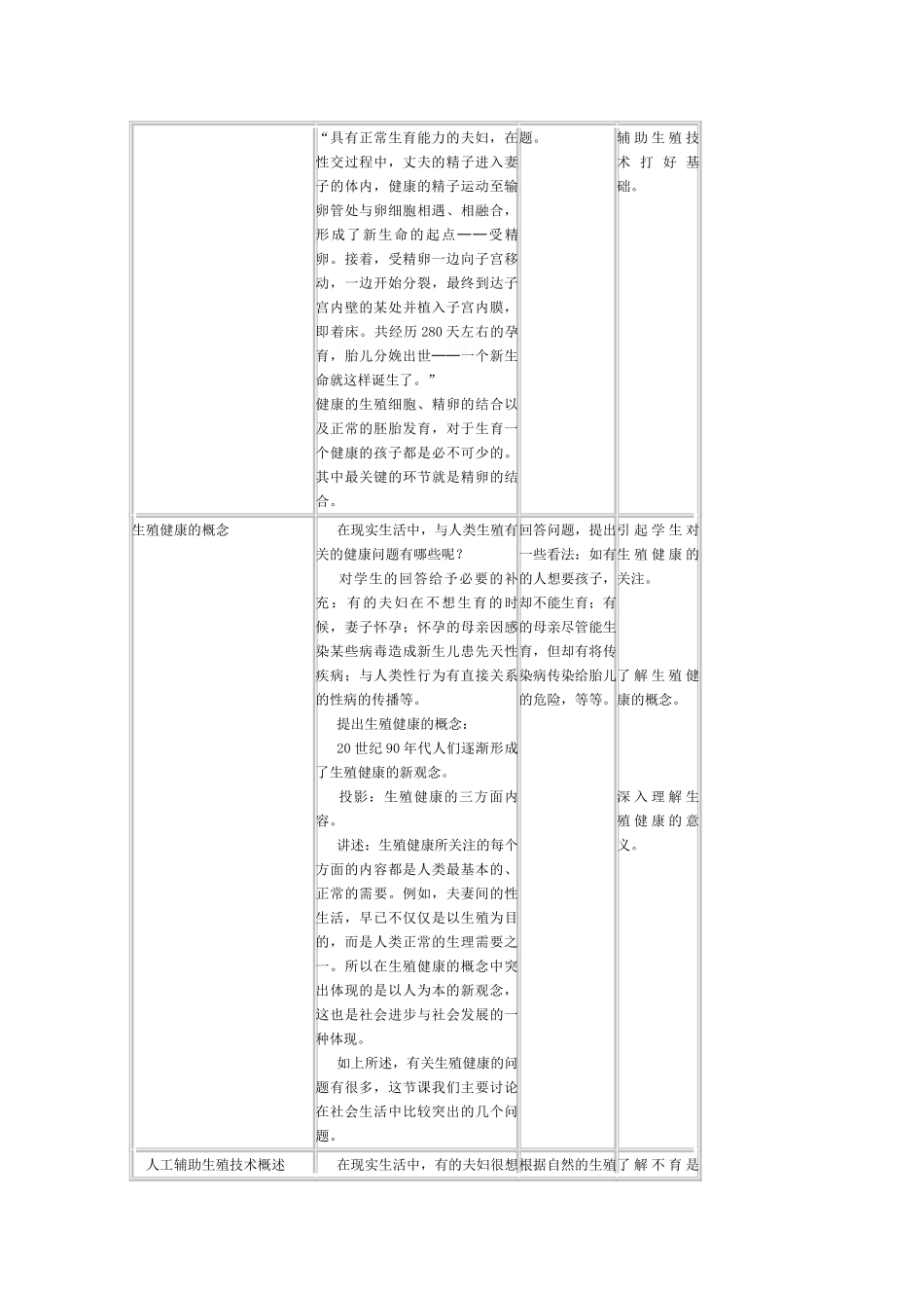高中生物：3.2《人类生殖工程》教案（1）中图版选修2_第2页