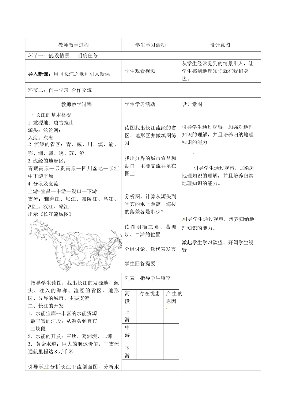 山东省临沭县第三初级中学八年级地理上册《2.3河流和湖泊》教案三_第2页