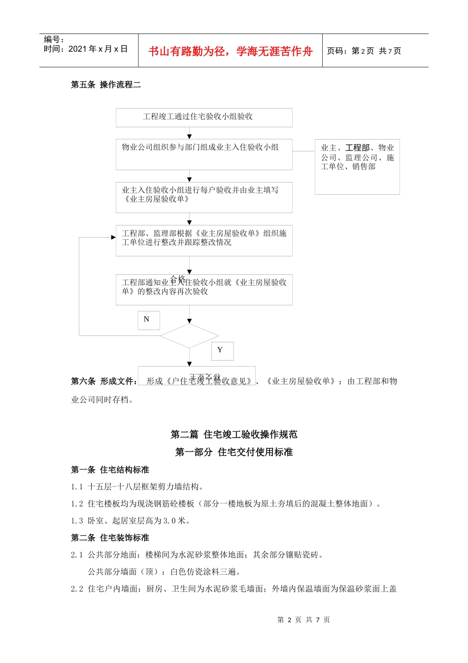 住宅交付使用标准规定_第2页