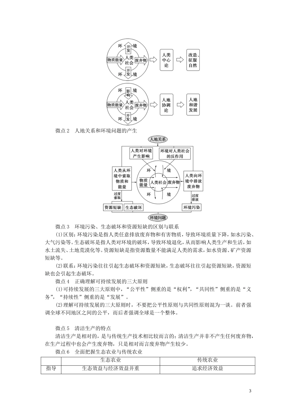 高考地理一轮复习 第十一章 人类与地理环境的协调发展 第24讲 人类与地理环境的协调发展教案 新人教版-新人教版高三全册地理教案_第3页