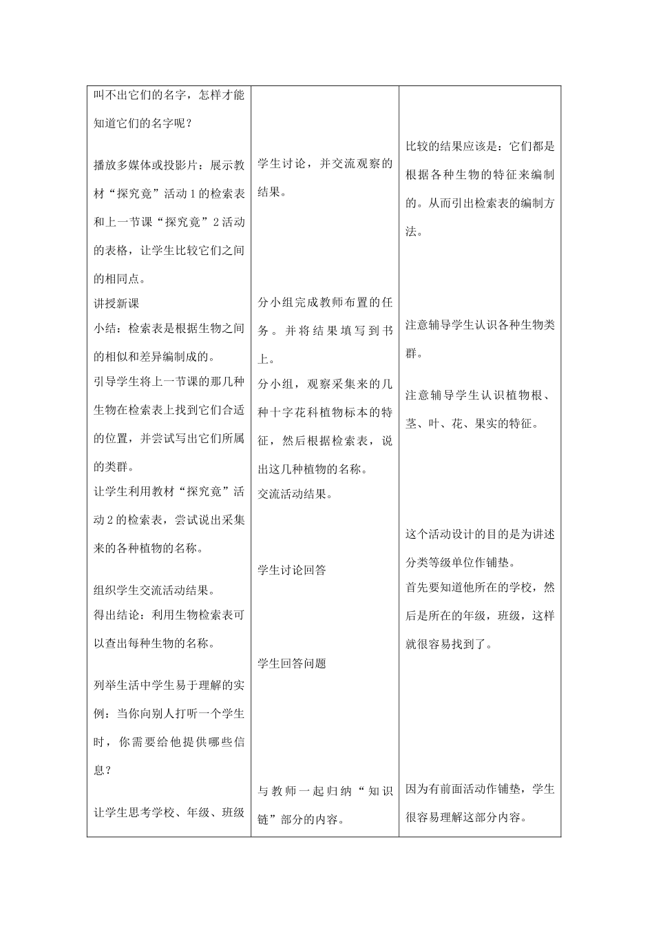 七年级生物上册《4.2 练习对生物进行分类》教案3 翼教版_第2页