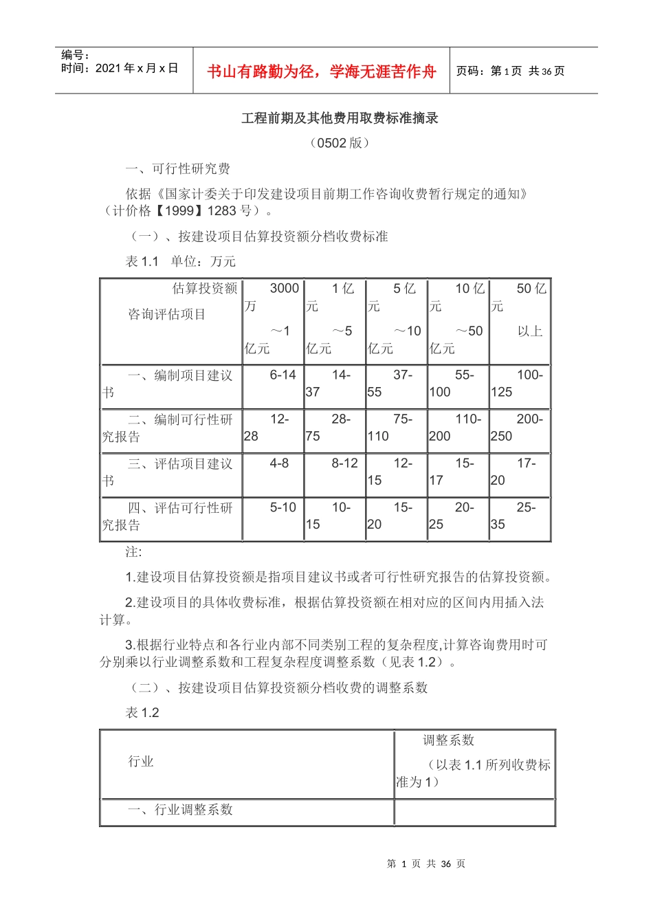 前期工程取费标准_第1页