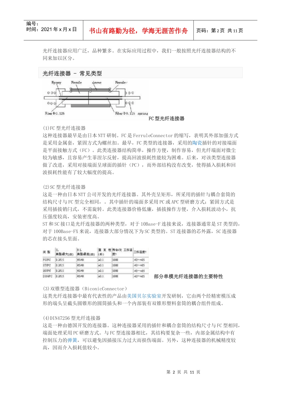 光纤连接器是光纤通信系统中各种装置连接所必不可少的器件_第2页
