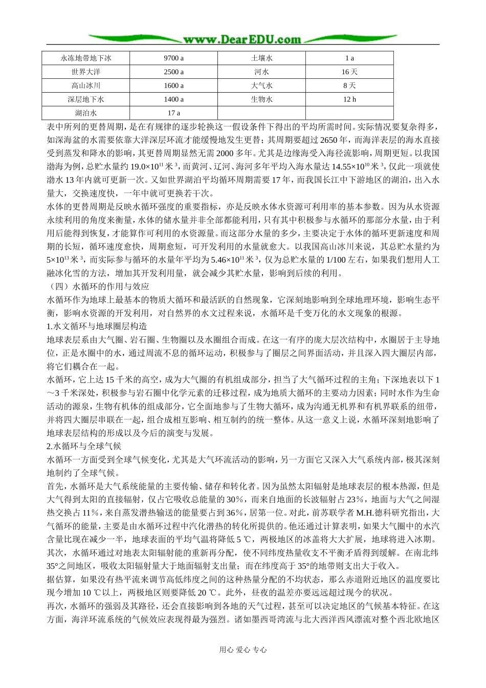 高中地理自然界的水循环备课资料 新课标 人教版 必修1_第3页