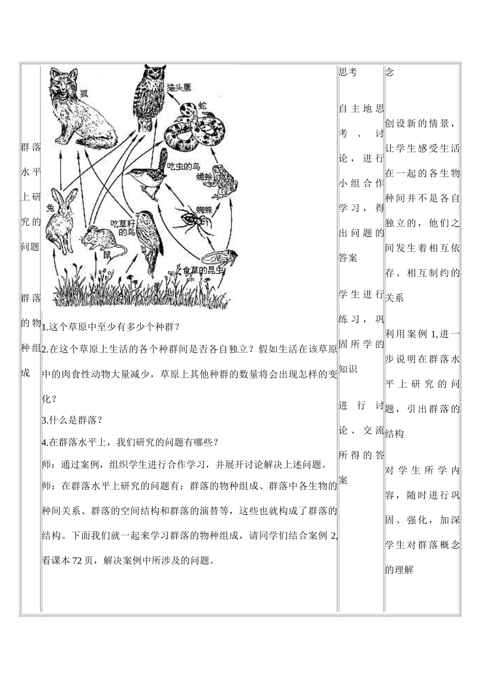 高二生物必修3 群落的结构 教学设计案例_第3页