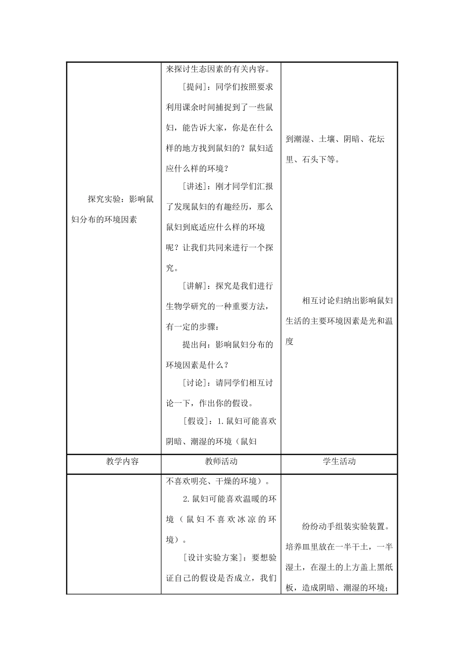 七年级生物上册 第1单元 探索生命的奥妙 第二节 生物与环境的关系名师教案2 苏教版_第2页