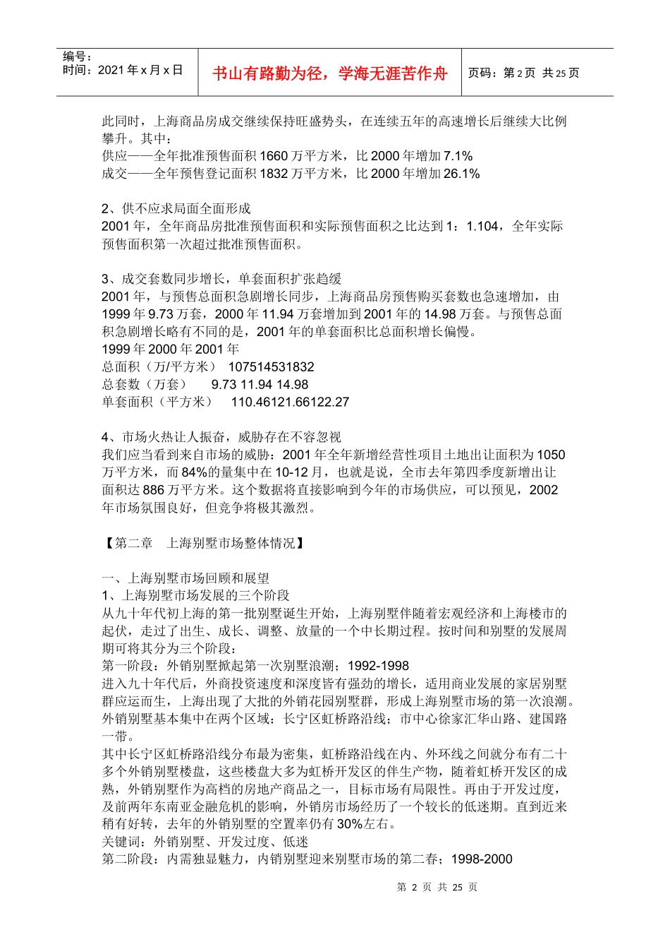 【房地产精品文档】上海松江九亭别墅项目研究和营销推广思考_第2页