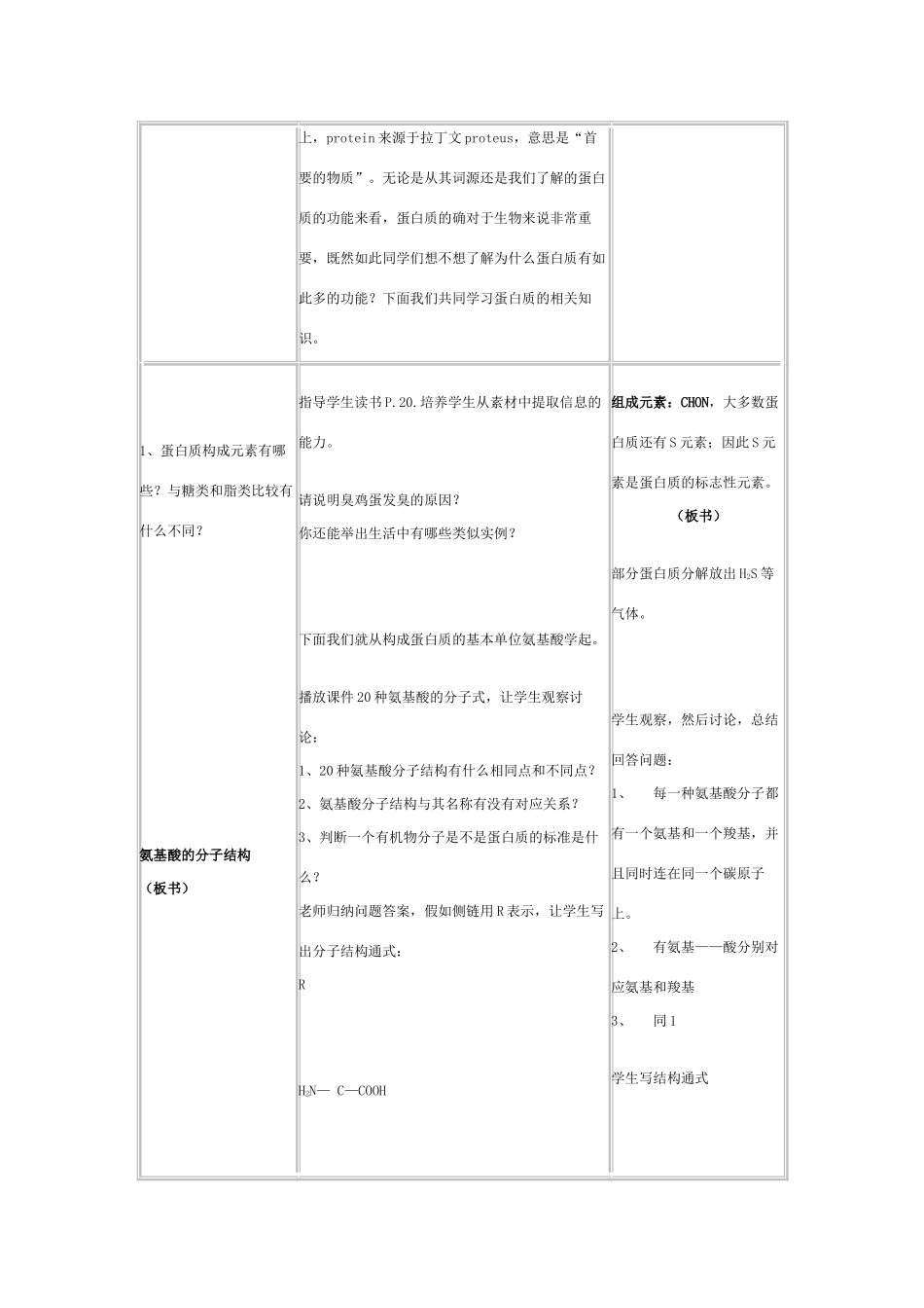高中生物《细胞中的生物大分子》教案2 苏教版必修1_第3页
