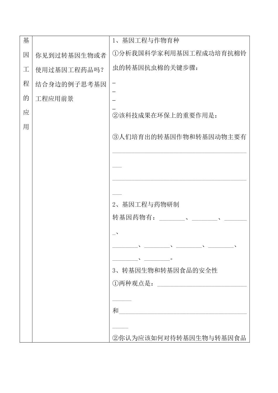 高中生物人教版必修2基因工程及其应用1_第3页